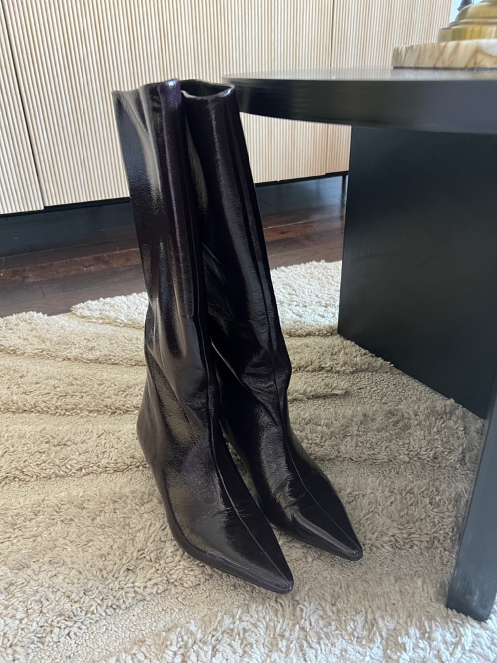Zara Kitten Heel High Boots - Picture 2 of 4